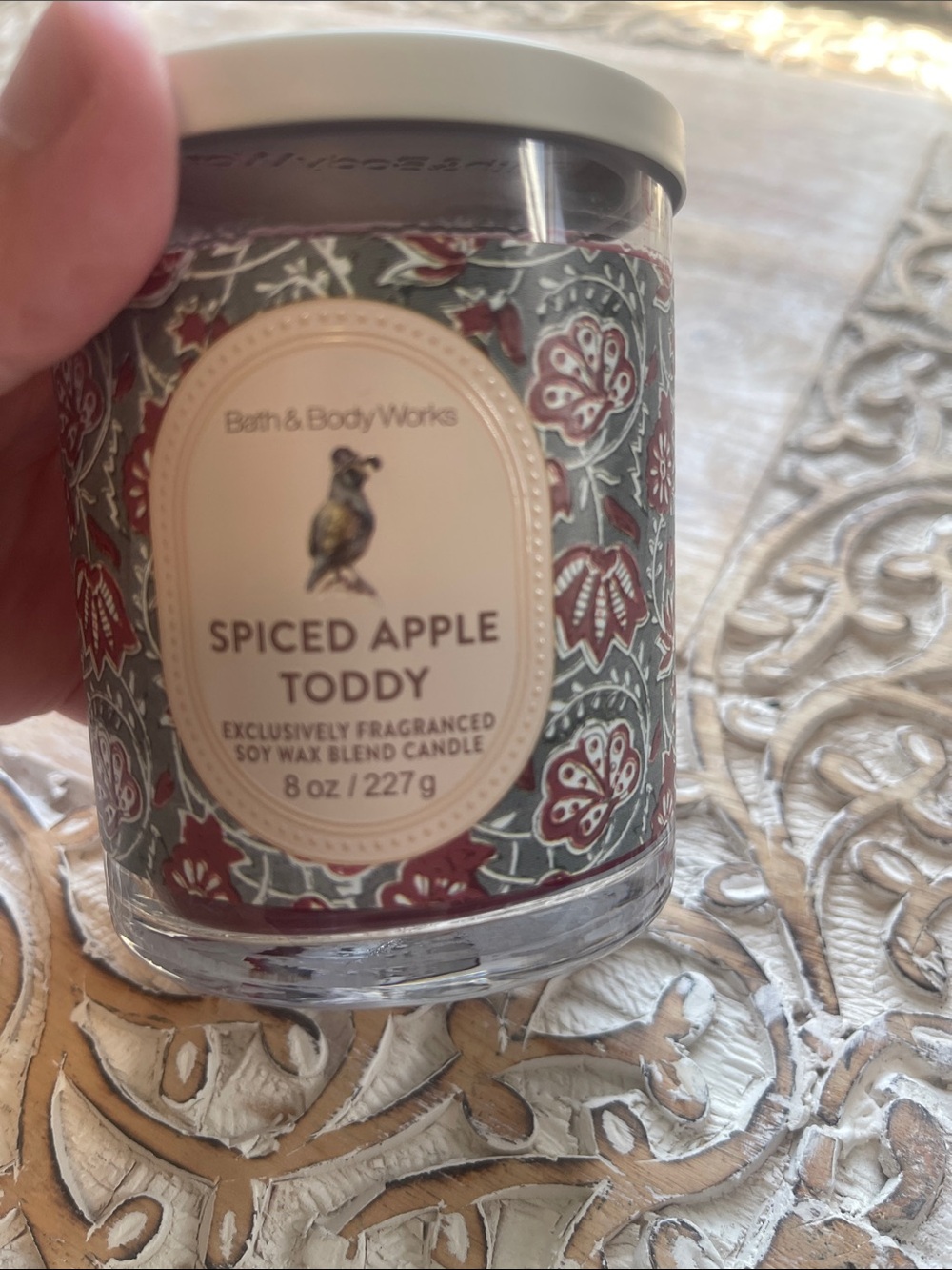 Bath & Body Works Spiced Apple Toddy Candle - Green & Red